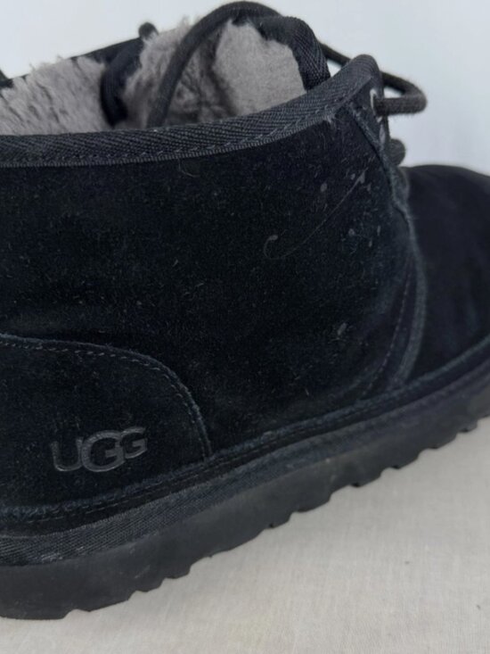 UGG Men\'s Neumel Black Suede Chukka Boots Size 12 Lace Up Sheepskin 3236 Outdoor main image 8